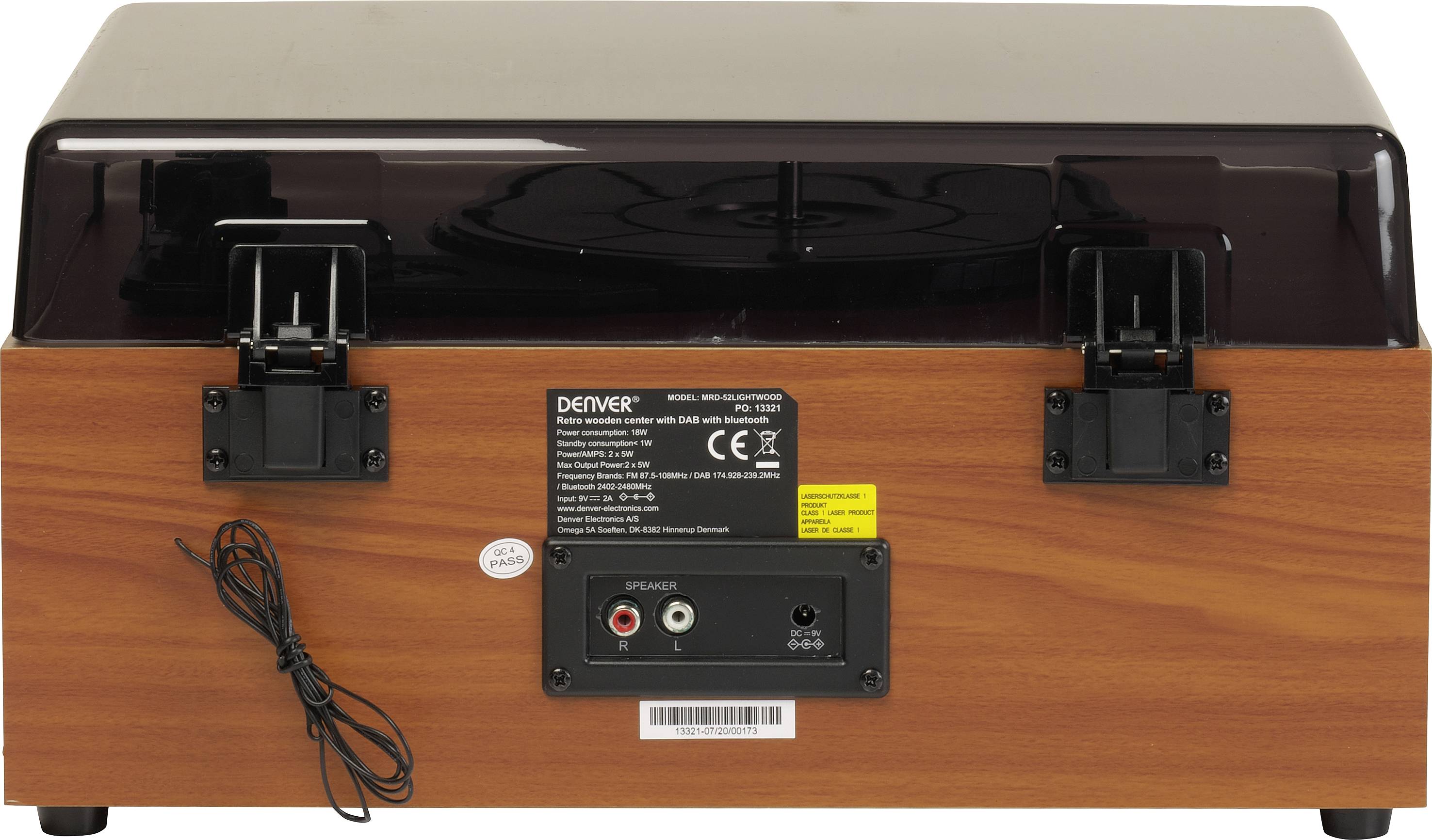 Denver MRD-52LIGHTWOOD Platine entraînement direct marron clair