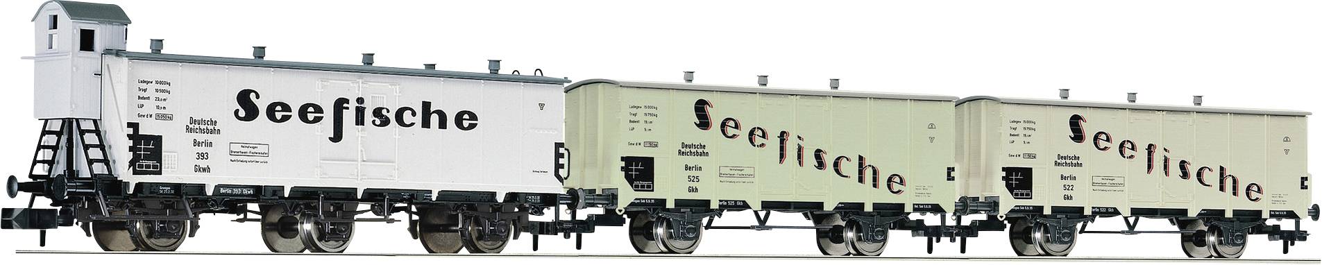 Fleischmann 881810 Lot de 3 wagons frigorifiques « Seekers » de la DRG