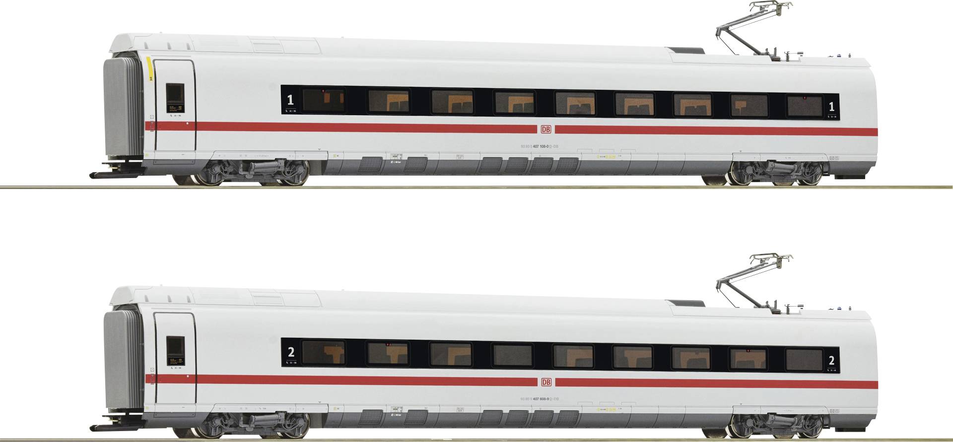 Roco 72096 SET de 2 wagons intermédiaires BR 407 de la DB AG