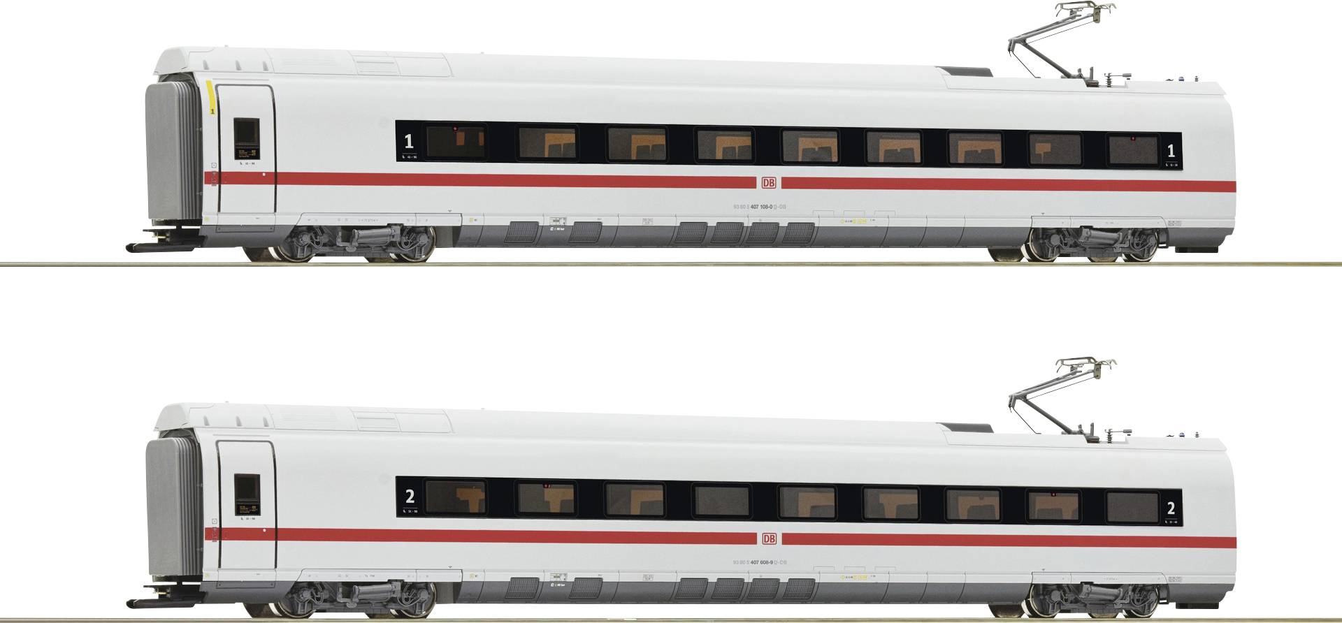 Roco 72097 SET de 2 wagons intermédiaires BR 407 de la DB AG