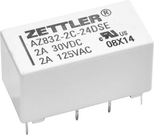 Zettler Electronics AZ832-2C-5DE Relais pour circuits imprimés 5 V/DC 3 2 inverseurs (RT)