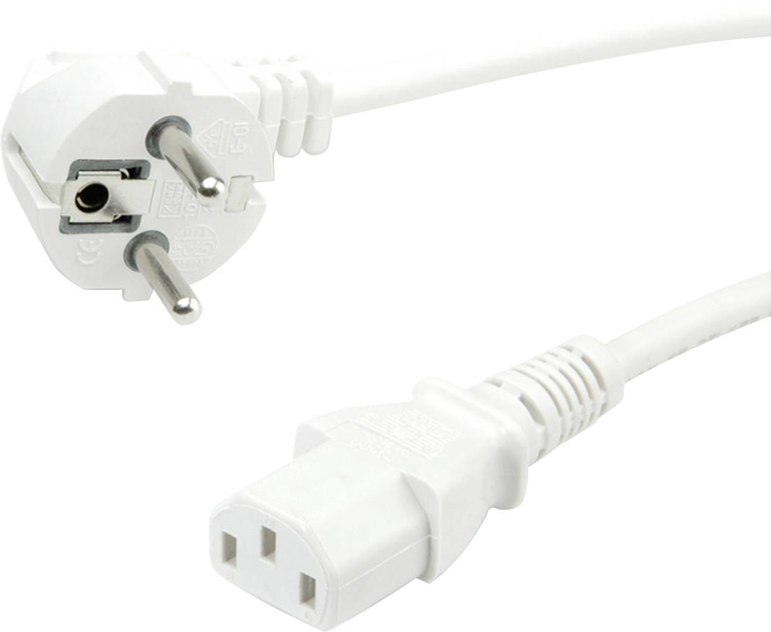 Value 19.99.1016 alimentation Câble de liaison blanc 0.60 m