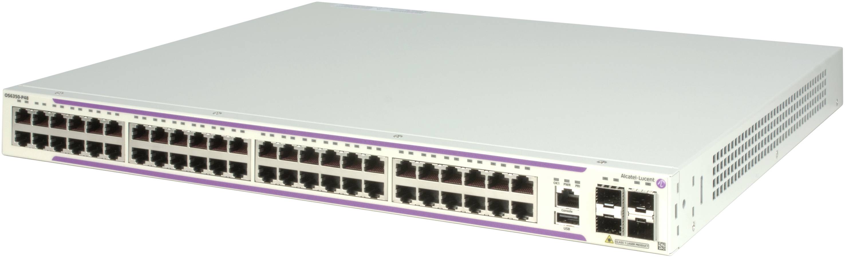 Switch réseau Alcatel-Lucent Enterprise OS6350-P48 48 ports 100 GBit/s fonction PoE
