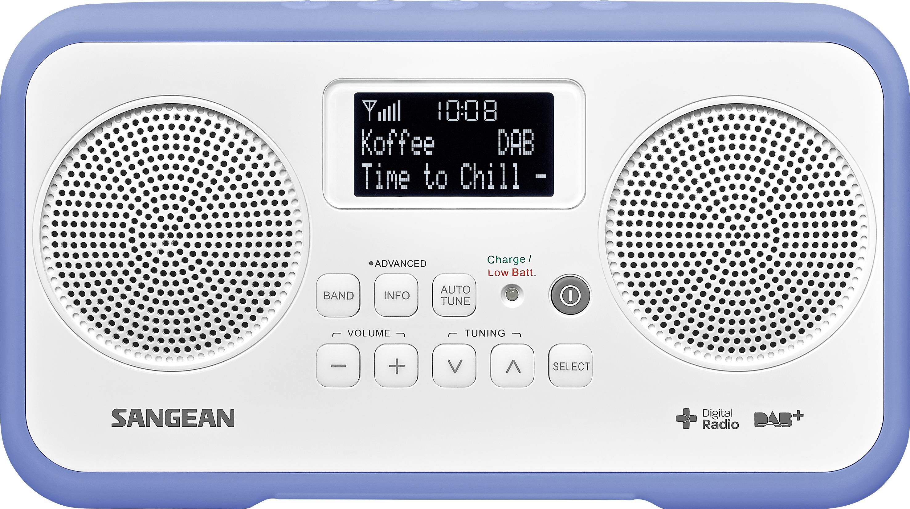 Sangean DPR-77 Radio de table DAB+, DAB, FM verrouillage clavier bleu