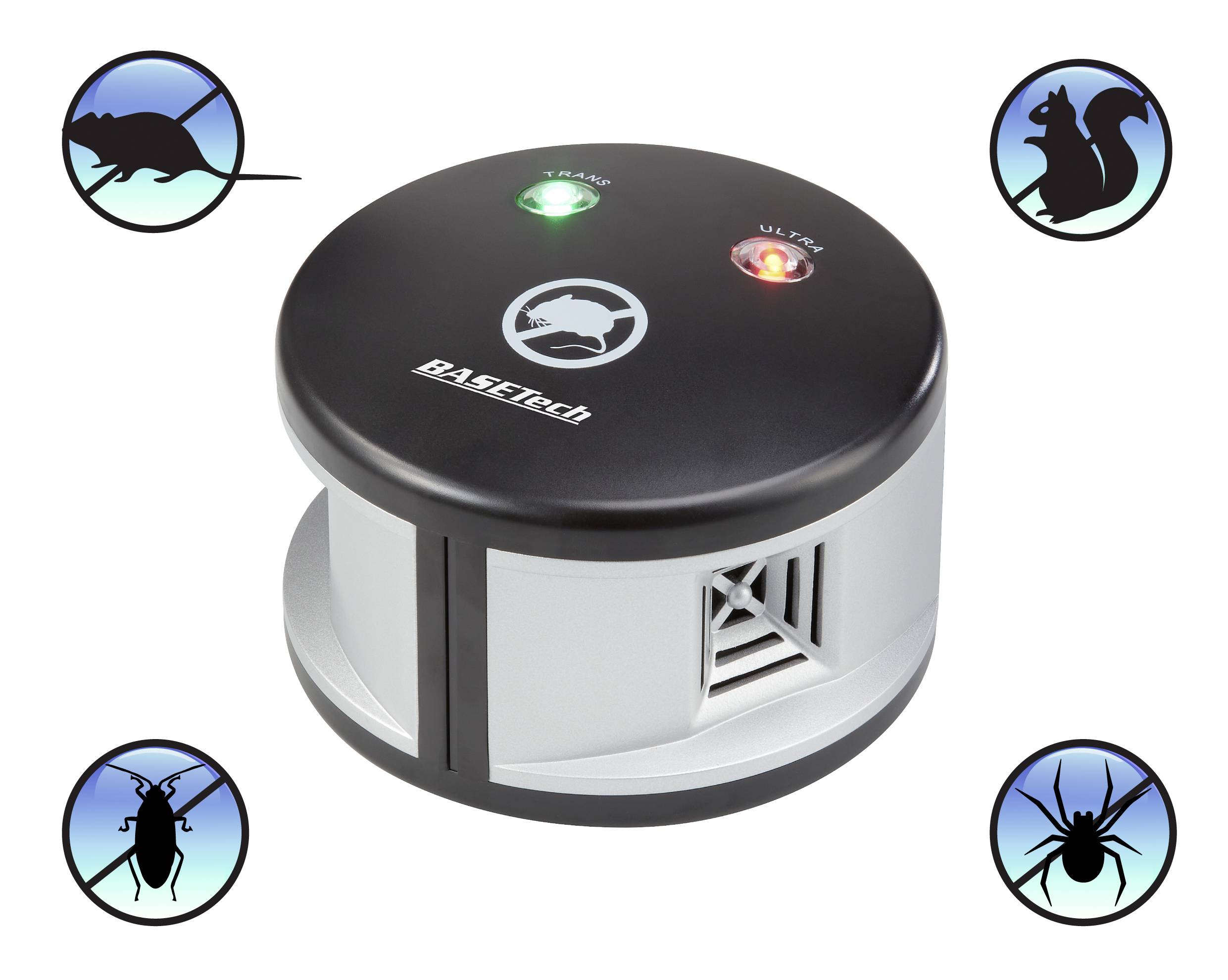 Dispositif anti-nuisibles Basetech BT361 Type de fonctions multiple fréquence Champ d'action 100 m² 1 pc(s)