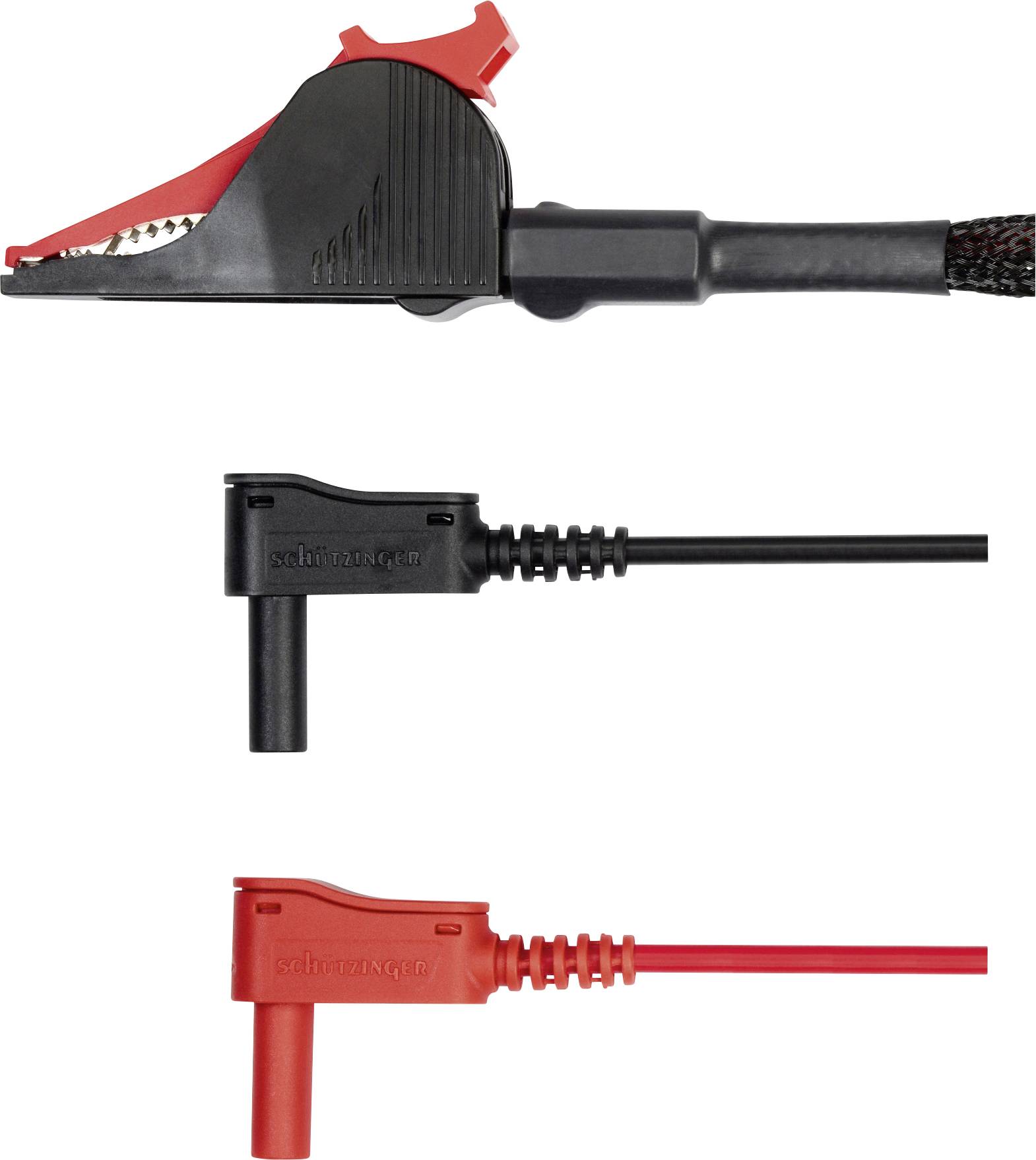 Schützinger KWML 7420 / SAK / 1 / 150 Cordon de mesure mâle 4 mm Pince Kelvin noir/rouge 1 pc(s)