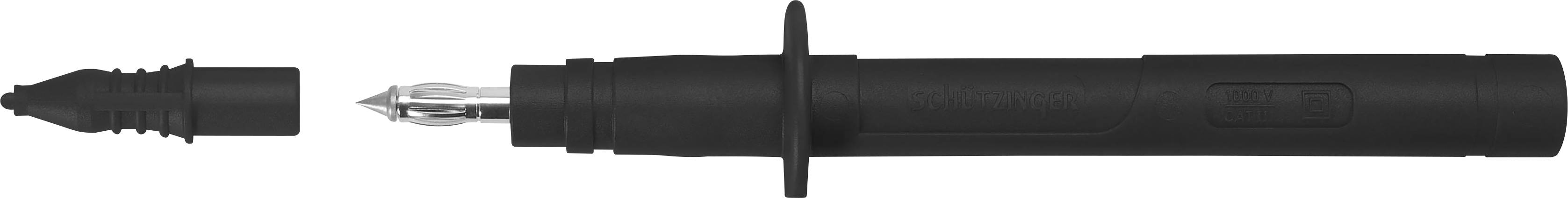 Pointe de touche de sécurité Schützinger SPS 2124 Ni / SW femelle 4 mm noir 1 pc(s)