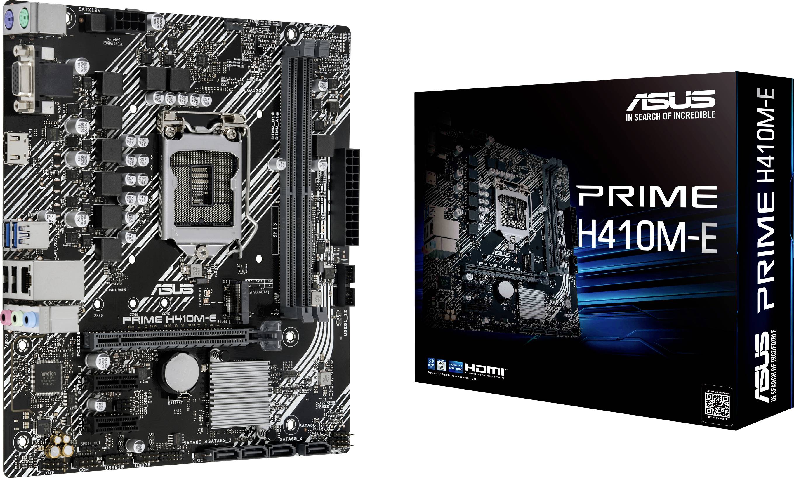 Asus PRIME H410M-E Carte mère Socket (PC) Intel® 1200 Facteur de forme (détails) Micro-ATX
