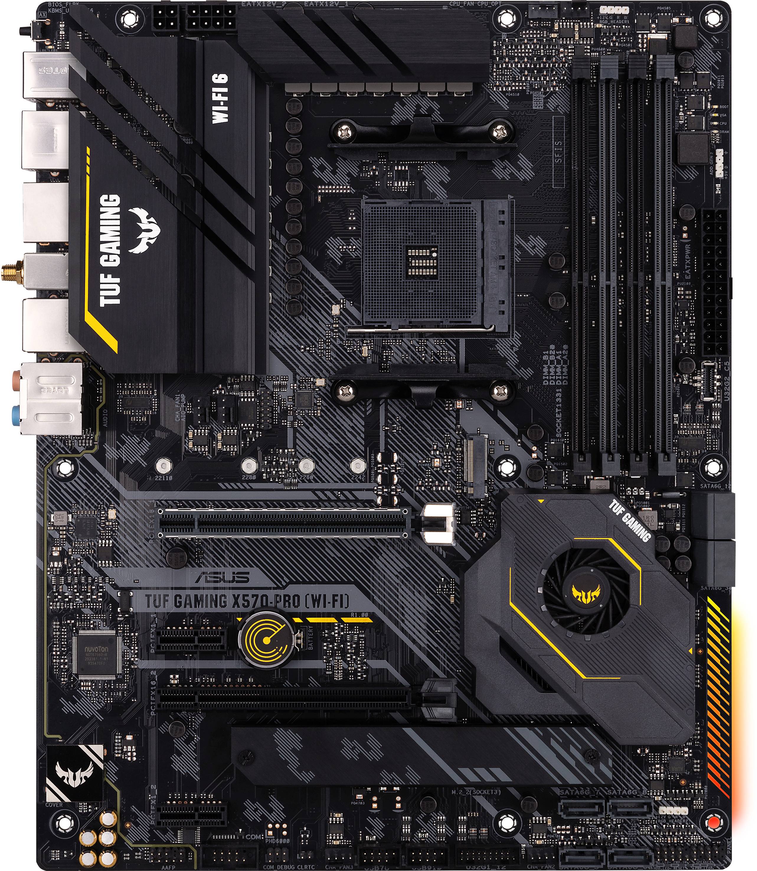 Asus TUF GAMING X570-PRO (WI-FI) Carte mère Socket (PC) AMD AM4 Facteur de forme (détails) ATX Chipset de la carte mère AMD® X570