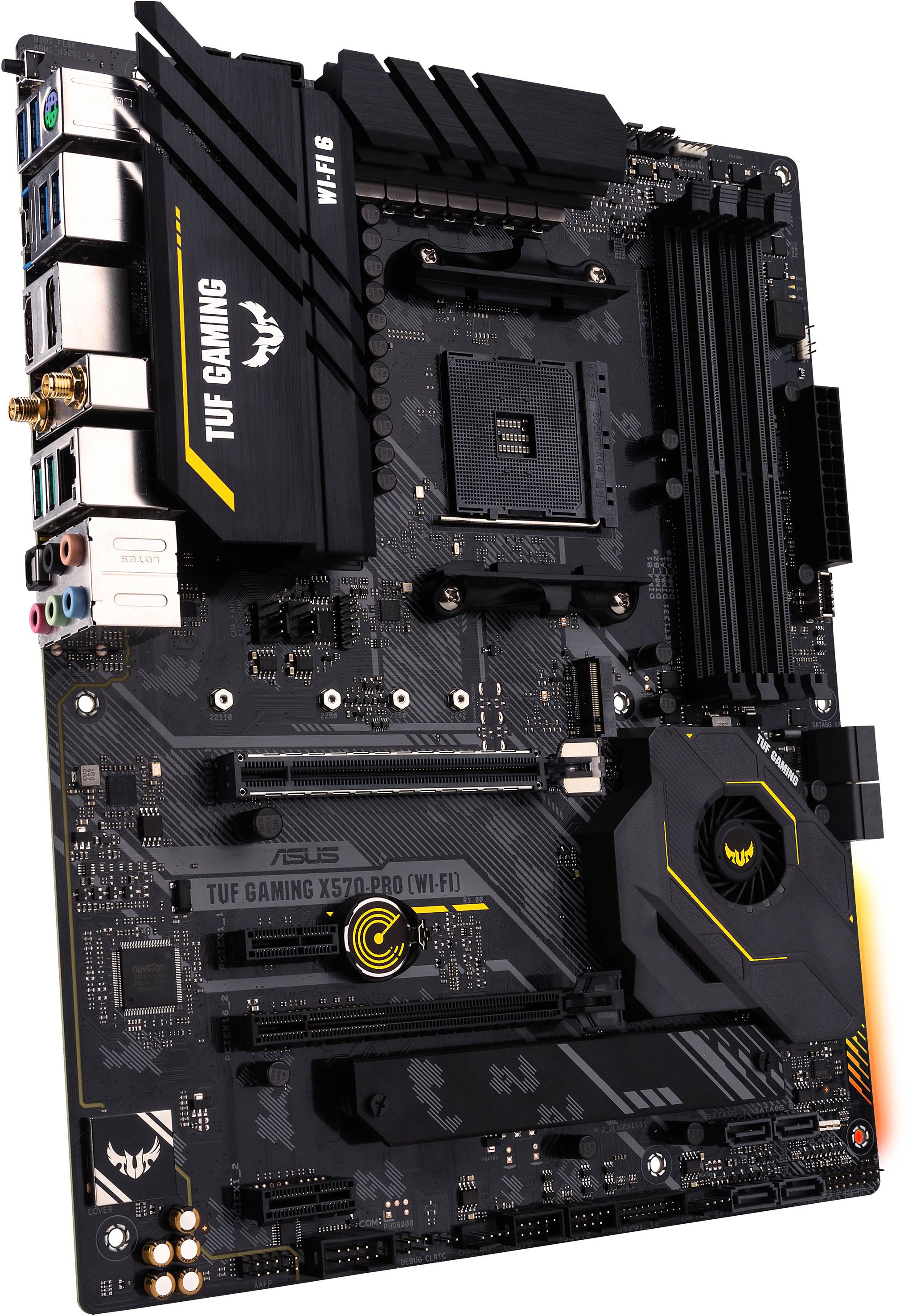 Asus TUF GAMING X570-PRO (WI-FI) Carte mère Socket (PC) AMD AM4 Facteur de forme (détails) ATX Chipset de la carte mère AMD® X570