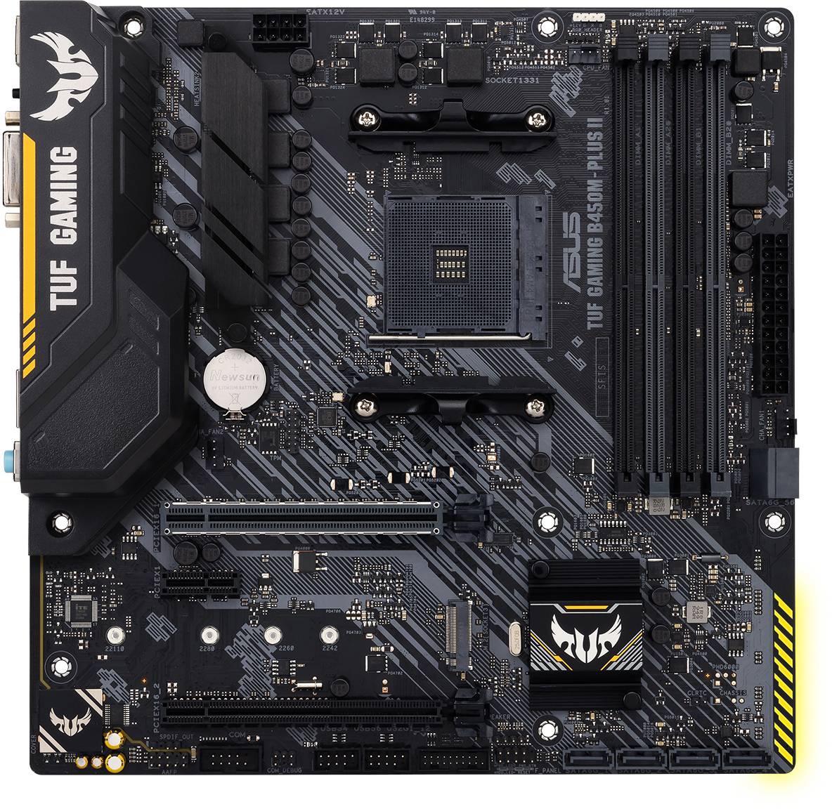 Asus TUF GAMING B450M-PLUS II Carte mère Socket (PC) AMD AM4 Facteur de forme (détails) Micro-ATX Chipset de la carte mère AMD®