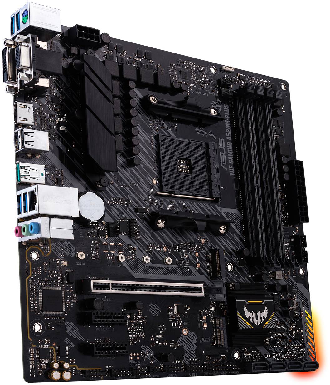 Asus TUF GAMING A520M-PLUS Carte mère Socket (PC) AMD AM4 Facteur de forme (détails) Micro-ATX