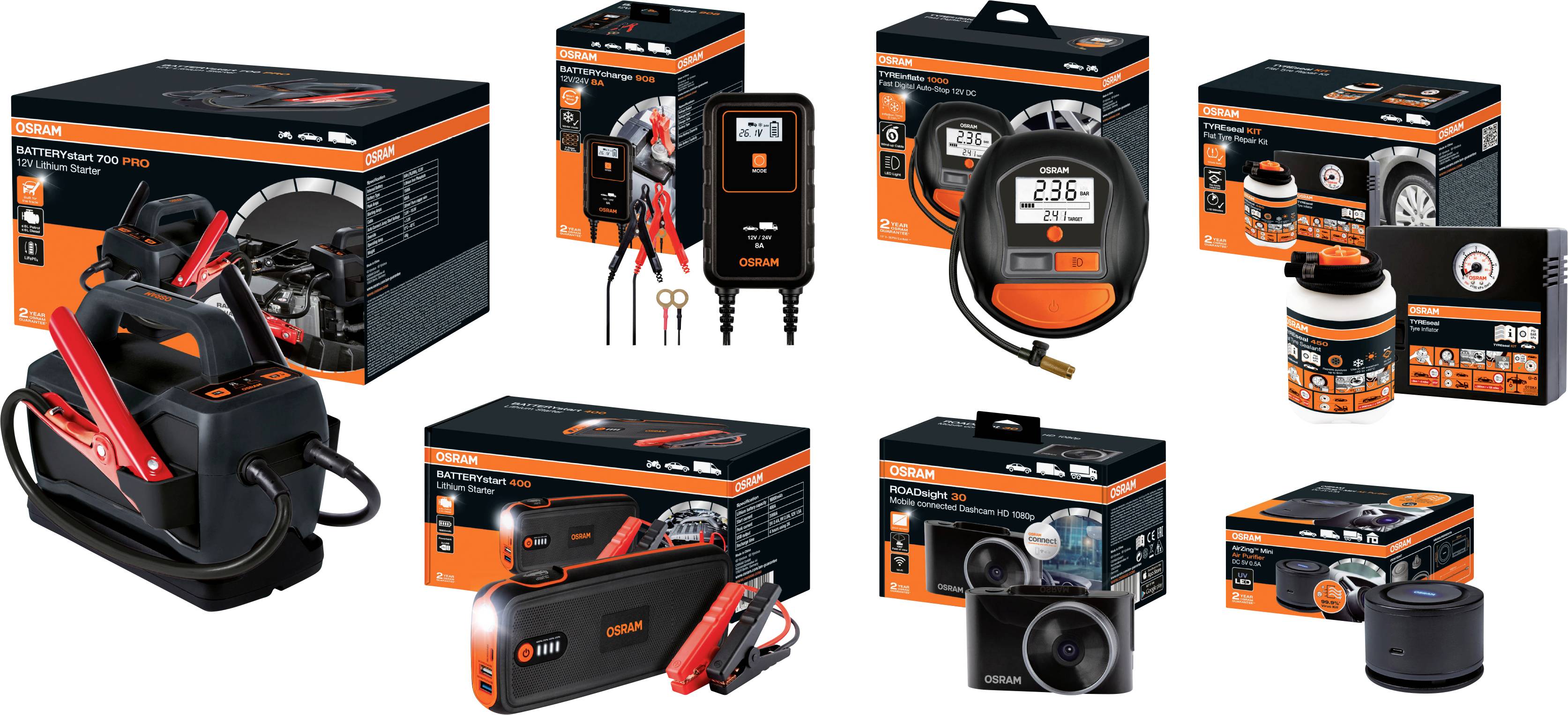 Caméra embarquée + GPS OSRAM ORSDC50 Angle de vue horizontal=140 ° 5 V batterie, Wi-Fi