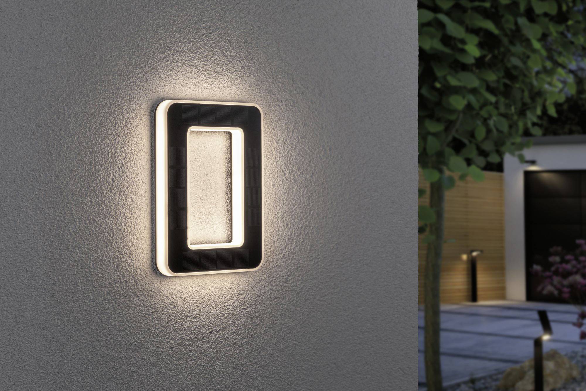 Paulmann 79851 Eclairage solaire pour numéro de maison 0.20 W blanc chaud noir