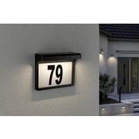 Eclairage solaire pour numéro de maison Paulmann 95388 0.05 W blanc chaud noir Eclairage solaire pour numéro de maison Paulmann 95388 0.05 W blanc chaud noir