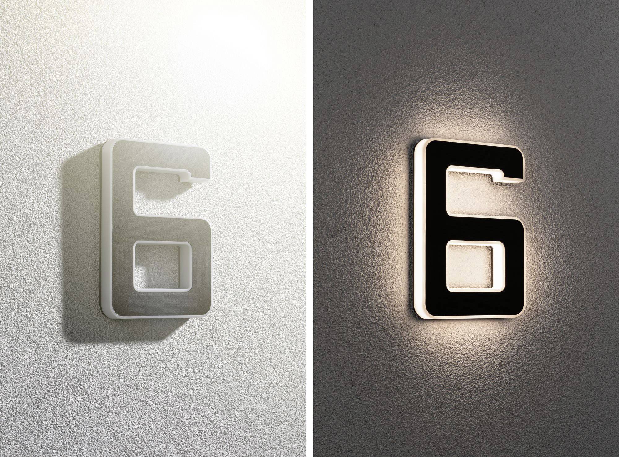 Paulmann 79847 Eclairage solaire pour numéro de maison 0.20 W blanc chaud noir