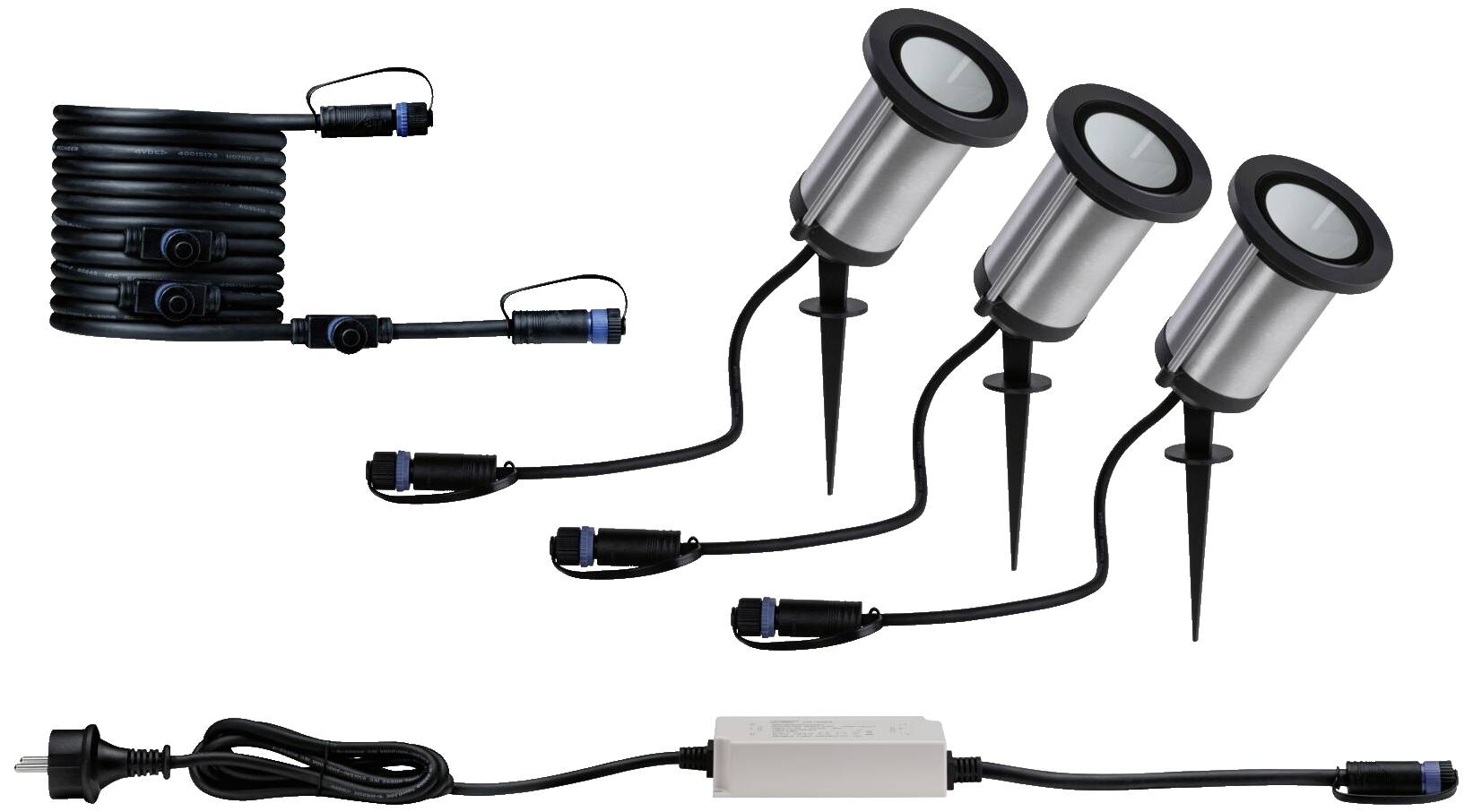 Paulmann Spot Classic 6W 94286 Système d'éclairage Plug&Shine LED 5.1 W blanc chaud anthracite