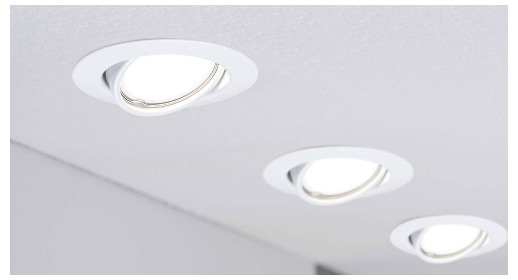 Paulmann 93400 Luminaire à LED encastrable jeu de 10 LED GU10 blanc