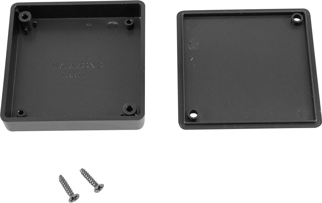 Boîtier universel Hammond Electronics 1551TTBK ABS noir 60 x 60 x 15 1 pc(s)