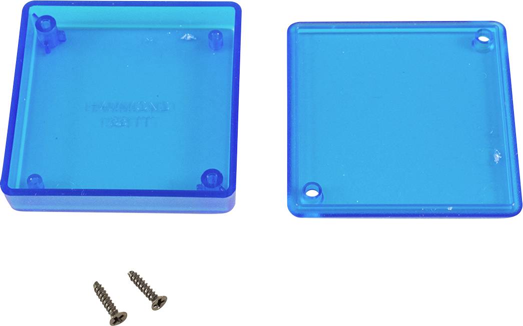 Boîtier universel Hammond Electronics 1551TTTBU ABS bleu (transparent) 60 x 60 x 15 1 pc(s)