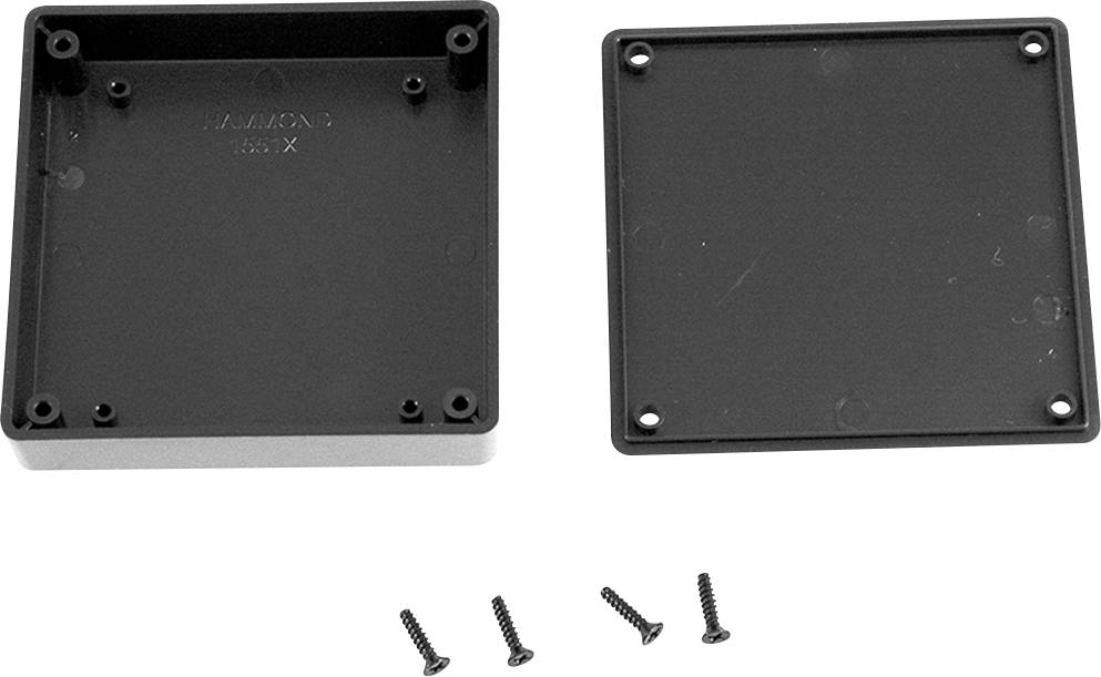 Boîtier universel Hammond Electronics 1551XBK ABS noir 80 x 80 x 20 1 pc(s)