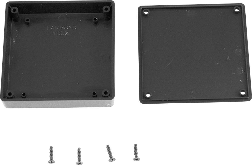 Boîtier universel Hammond Electronics 1551XXBK ABS noir 80 x 80 x 15 1 pc(s)