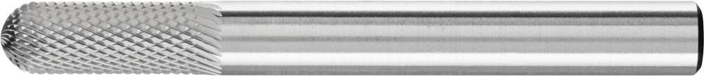 Cylindre métallique à extrémité striée et surface lisse. Convient comme poignée ou pour des applications mécaniques.