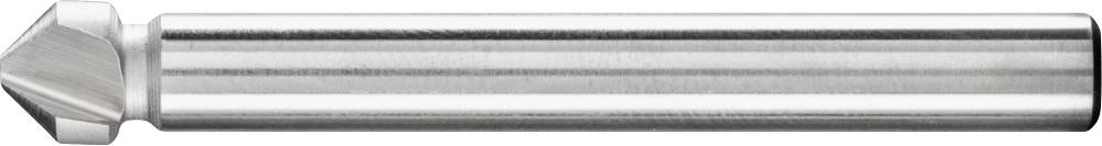 Foret fraiseur d'ébavurage en argent avec pointe conique, en métal. Adapté pour l'ébavurage des trous de vis dans les pièces.