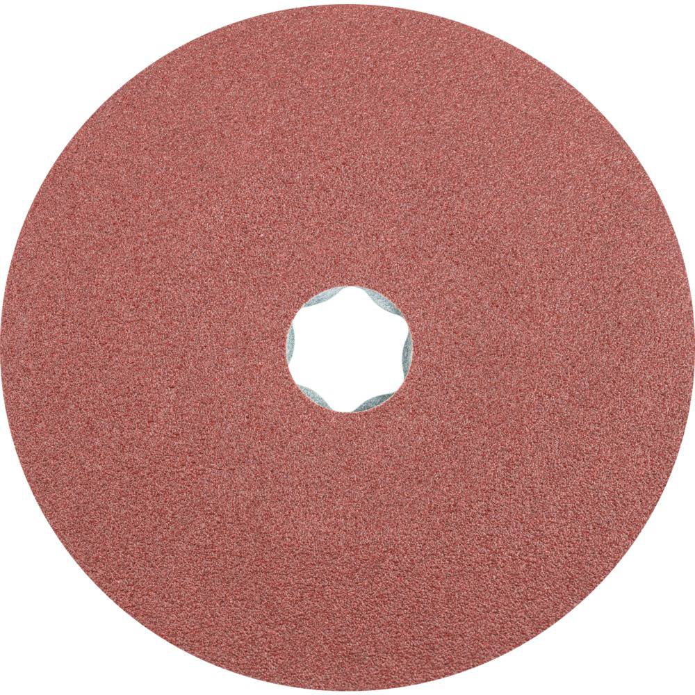Un disque abrasif rond et rouge avec un trou au centre. Il est utilisé pour le traitement de surface.