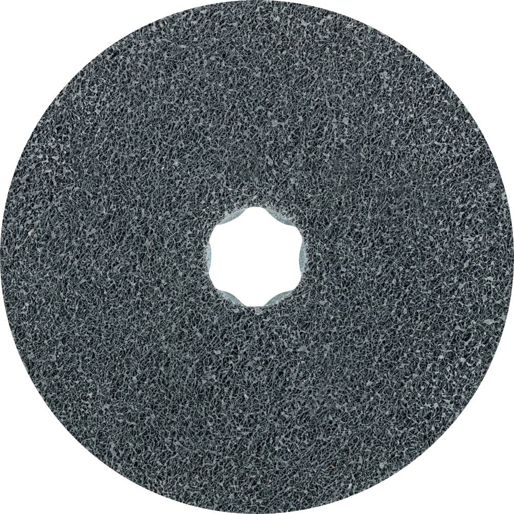 Disque de meulage rond et plat, avec un trou central, de couleur gris foncé, utilisé pour le meulage des métaux.