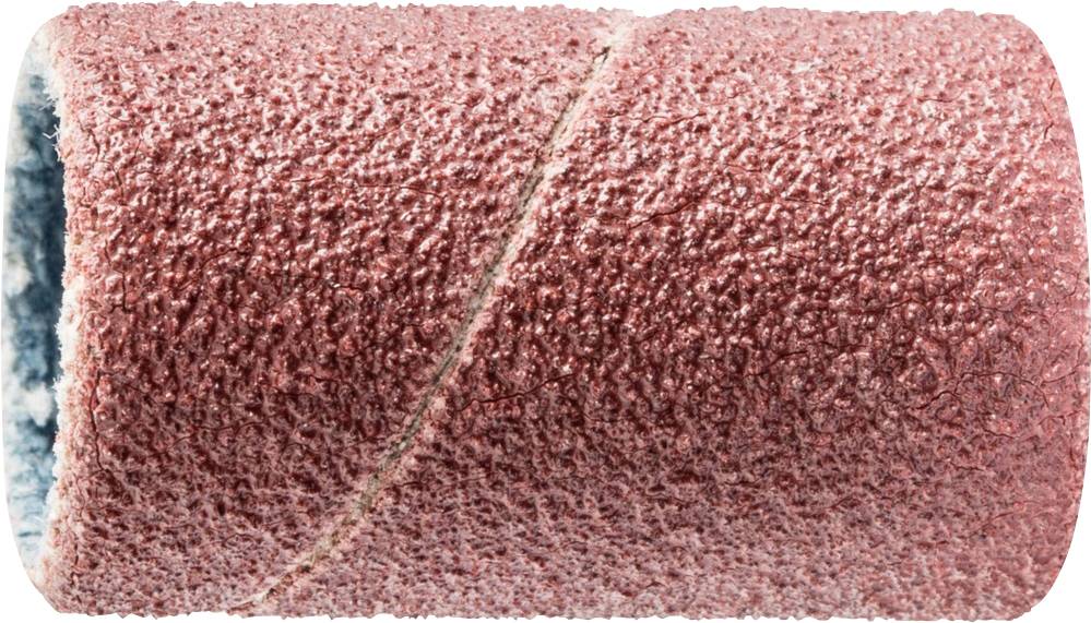 Un cylindre de meulage rouge-brun, utilisé pour lisser ou façonner des matériaux.