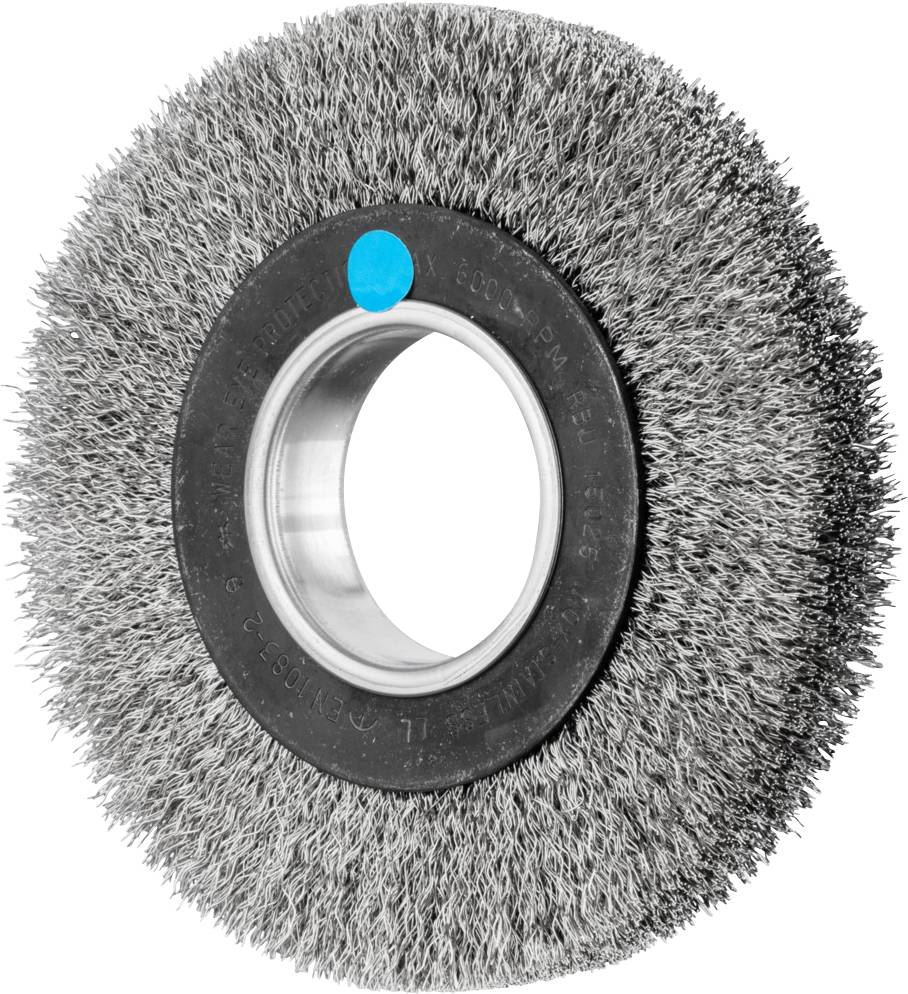PFERD TOOLS Brosse ronde large non agrandie RBU Ø 150 x 25 mm alésage variable acier inoxydable Ø 0,30 pour support de ponçage