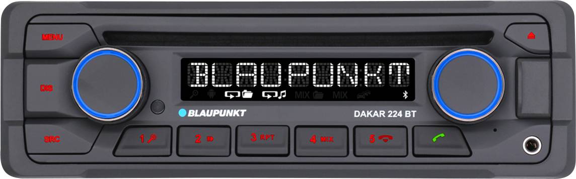Blaupunkt Dakar 224 BT Autoradio port pour commande au volant, kit mains libres bluetooth, avec télécommande