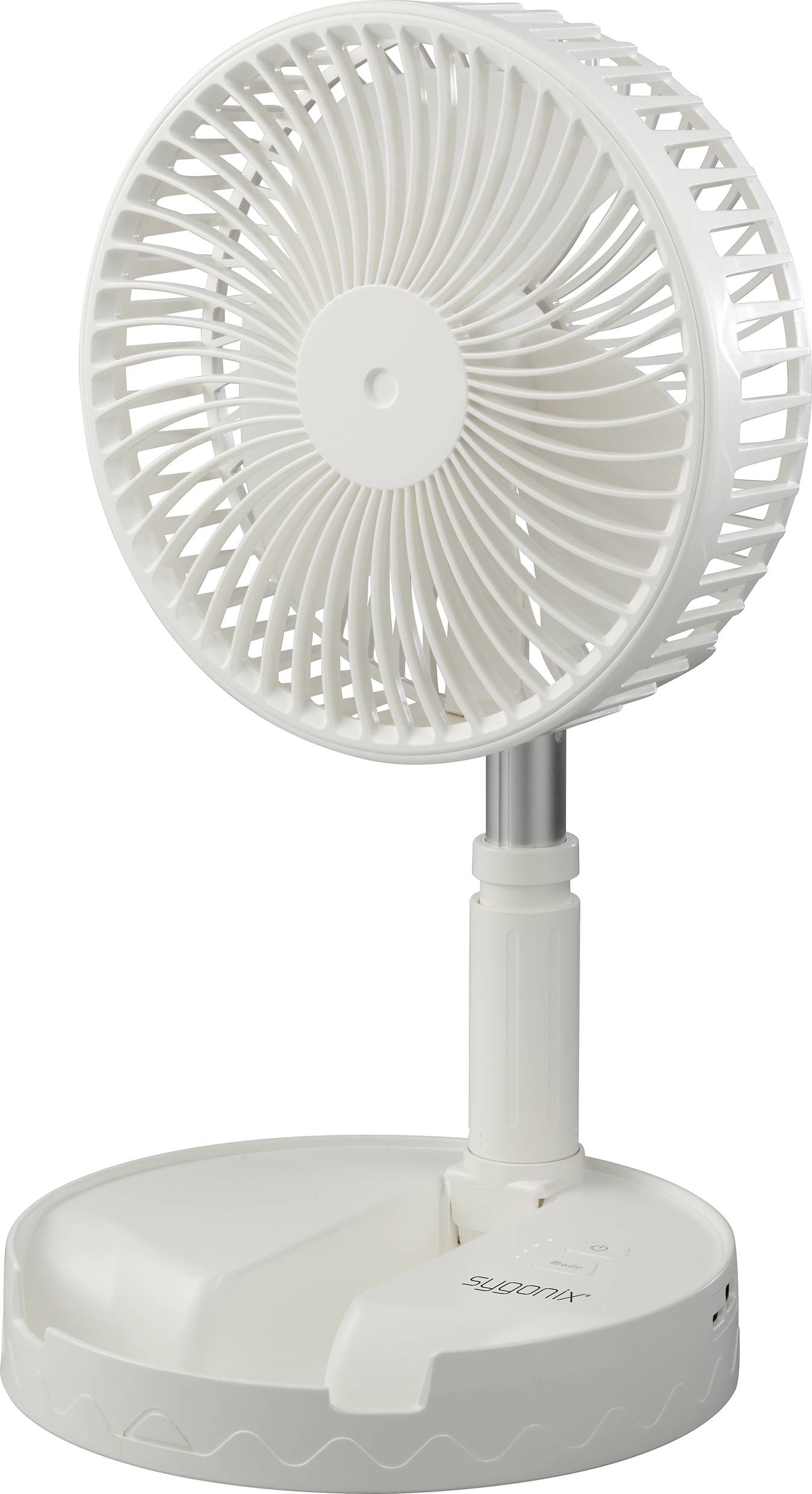 Sygonix Ventilateur USB 2.5 W (Ø x H) 197 mm x 975 mm blanc hauteur réglable