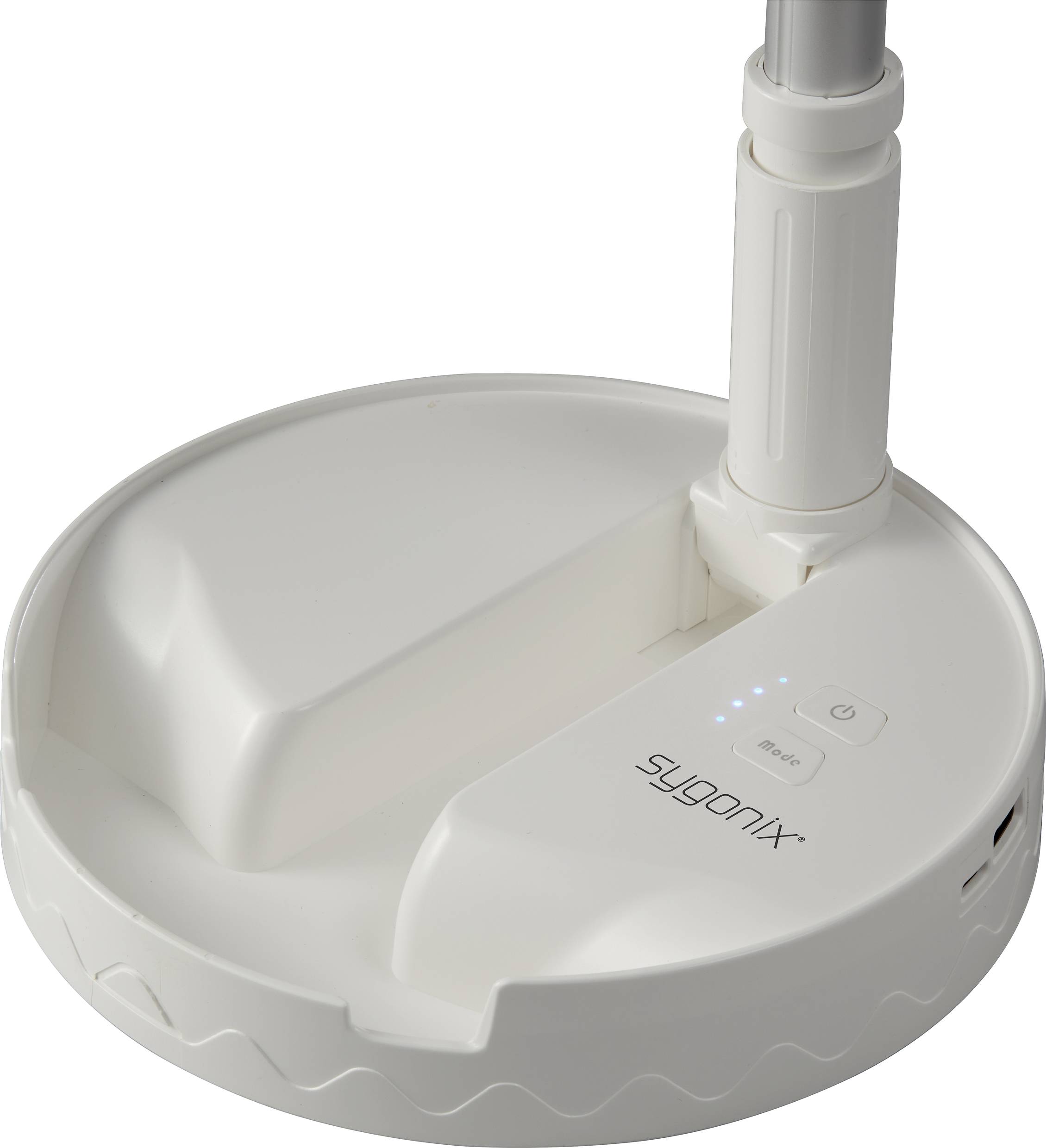 Sygonix Ventilateur USB 2.5 W (Ø x H) 197 mm x 975 mm blanc hauteur réglable