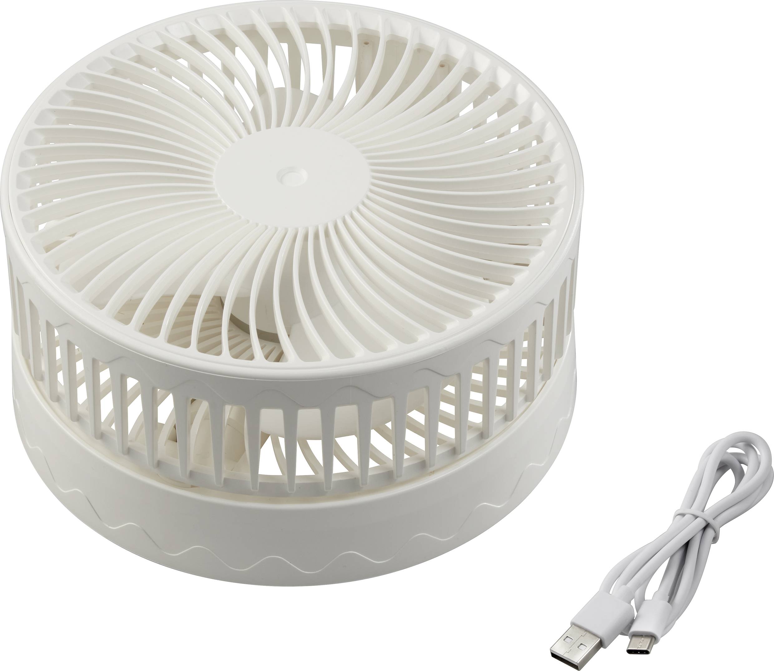 Sygonix Ventilateur USB 2.5 W (Ø x H) 197 mm x 975 mm blanc hauteur réglable