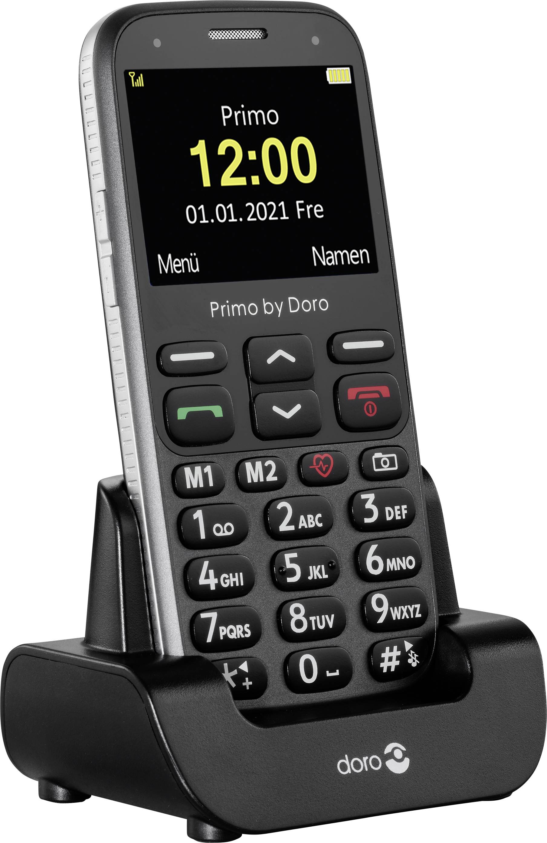 Primo by DORO 368 Téléphone portable pour séniors Touche SOS graphite