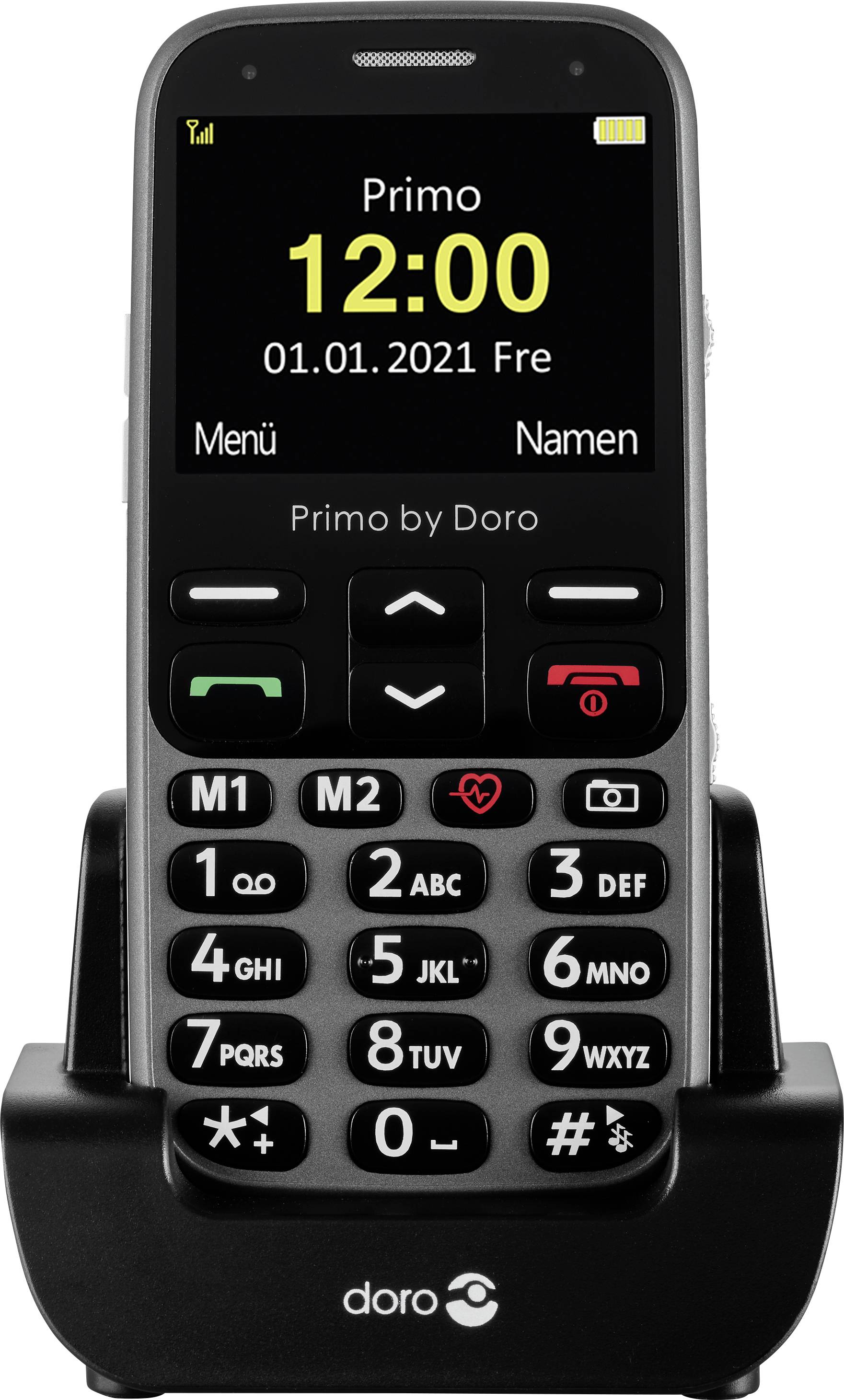 Primo by DORO 368 Téléphone portable pour séniors Touche SOS graphite
