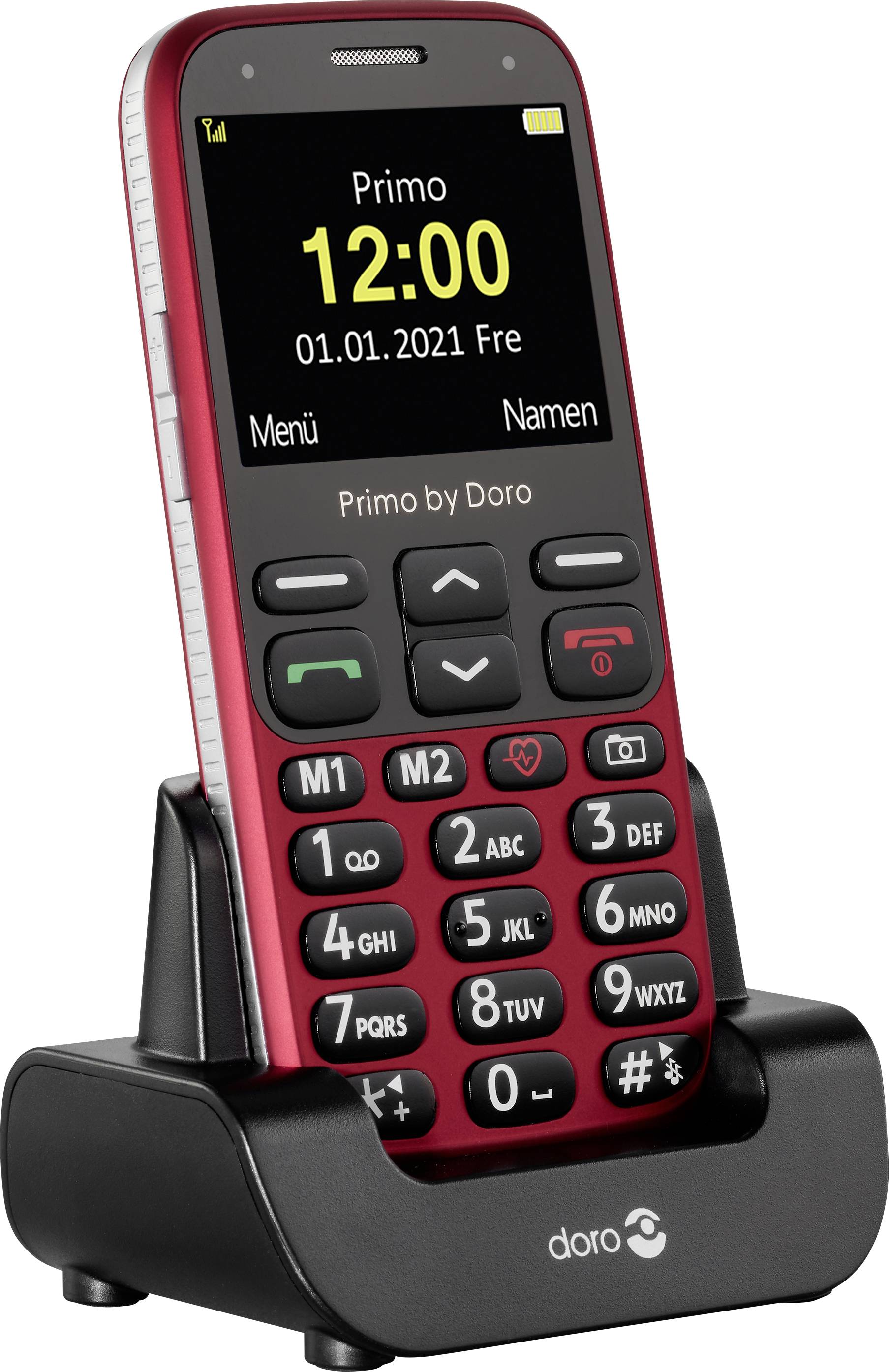Primo by DORO 368 Téléphone portable pour séniors Touche SOS rouge
