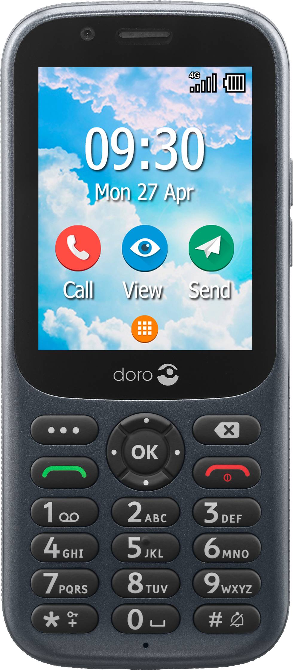 Téléphone portable outdoor doro 730X IP54, Touche SOS graphite