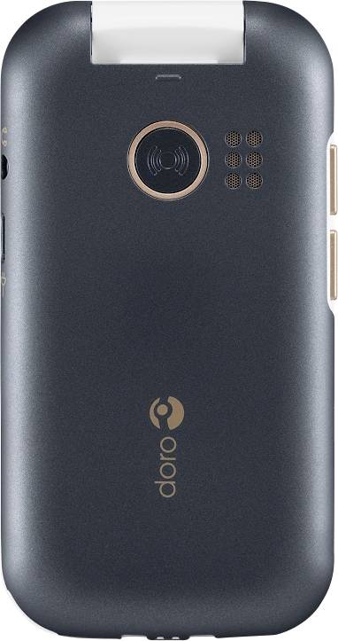 Primo by DORO 7080 Téléphone portable à clapet pour séniors Touche SOS graphite, blanc