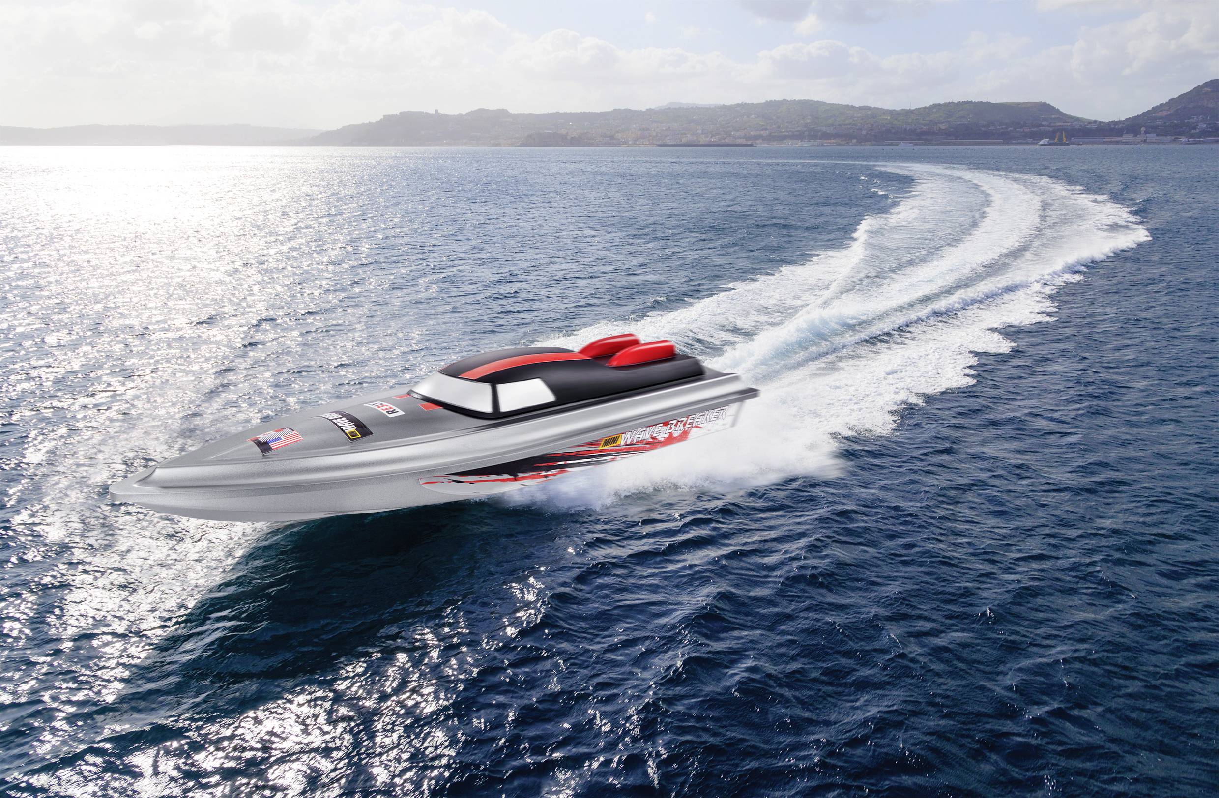 Reely Mini Wavebreaker 2.0 Bateau RC débutant motorisé prêt à fonctionner (RtR) 335 mm