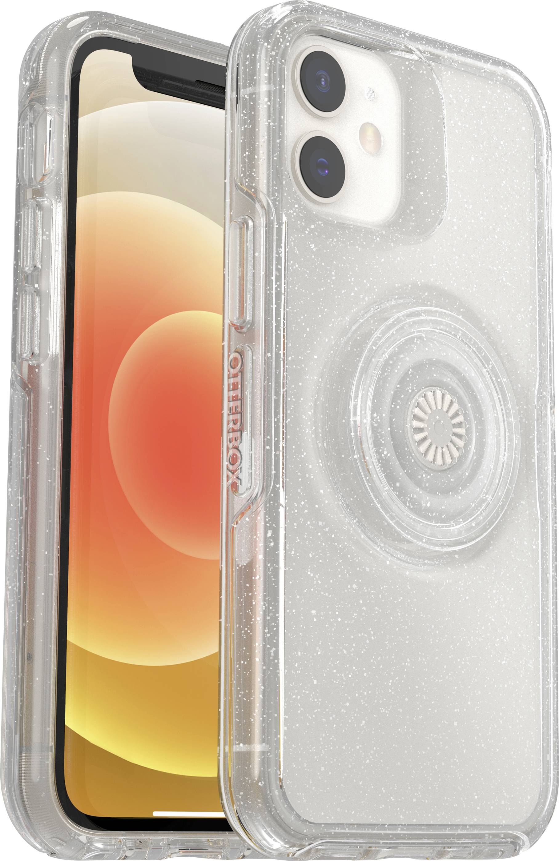 Otterbox Pop Symmetry Clear Coque arrière Apple iPhone 12 mini gris chargement par induction