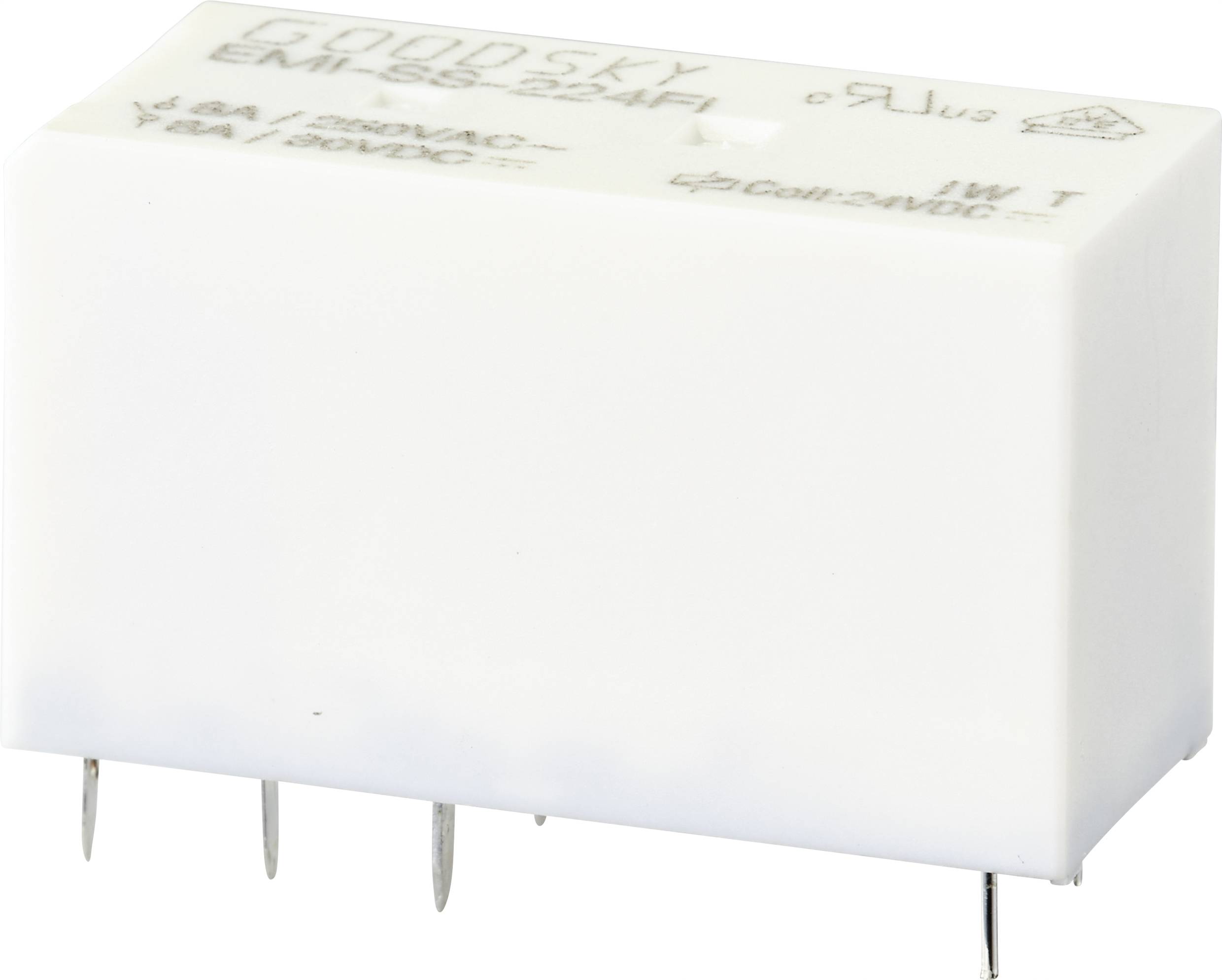 GoodSky EMI-SS-224FI Relais pour circuits imprimés 24 V/DC 8 A 2 inverseurs (RT) Tube
