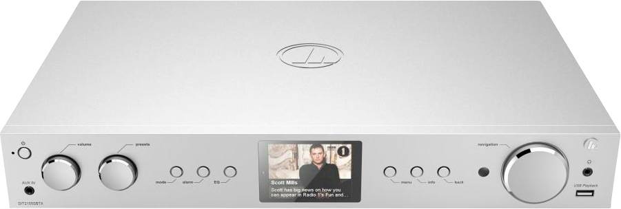 Hama DIT2105SBTX Tuner Hi-Fi pour radio Internet argent radio Internet, DAB+, Bluetooth®, USB