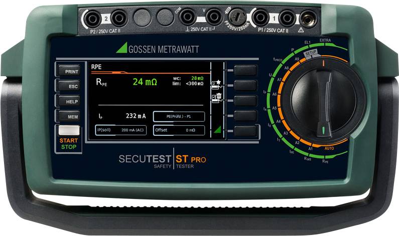 Gossen Metrawatt SECUTEST ST PRO COMFORT Testeur d'appareil étalonné (DAkkS) Norme VDE 0701-0702, 0544, 0751