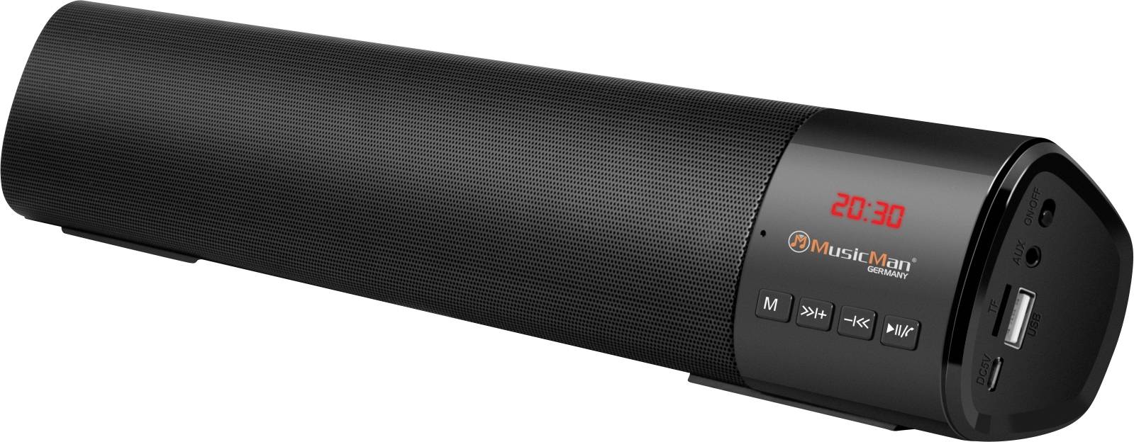 Music Man BT-X54 Barre de son, Enceinte mobile noir Bluetooth®, USB