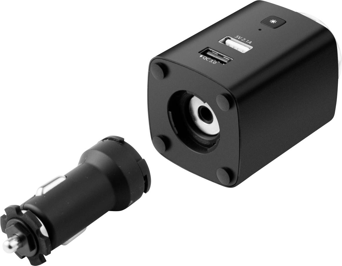 Technaxx Chargeur de voiture mobile Disco TX-159 Charge de courant max=2.1 A 12/24 V, 5 V par USB