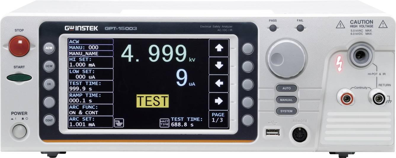 GW Instek GPT-15003 AC/DC/IR Analyseur de sécurité