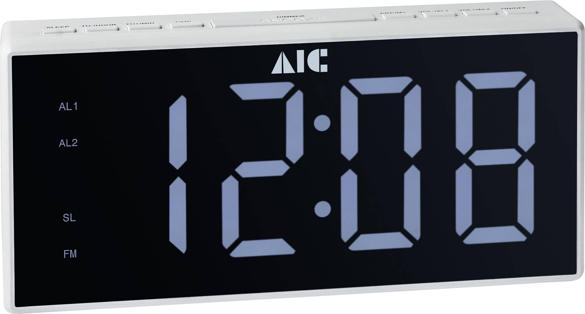 AIC 48XXL Radio-réveil FM fonction réveil blanc